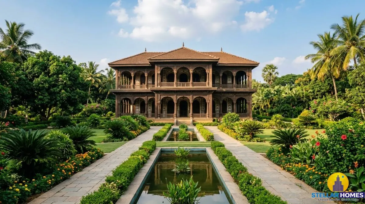 Tipu Sultan Summer Palace and garden pathways